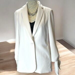 Cartonnier Jacket Women 2 White Blazer Long Sleeve Butterfly Split Anthropologie